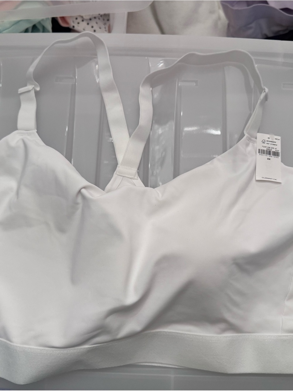 Old Navy White Seamless Racerback Bralette